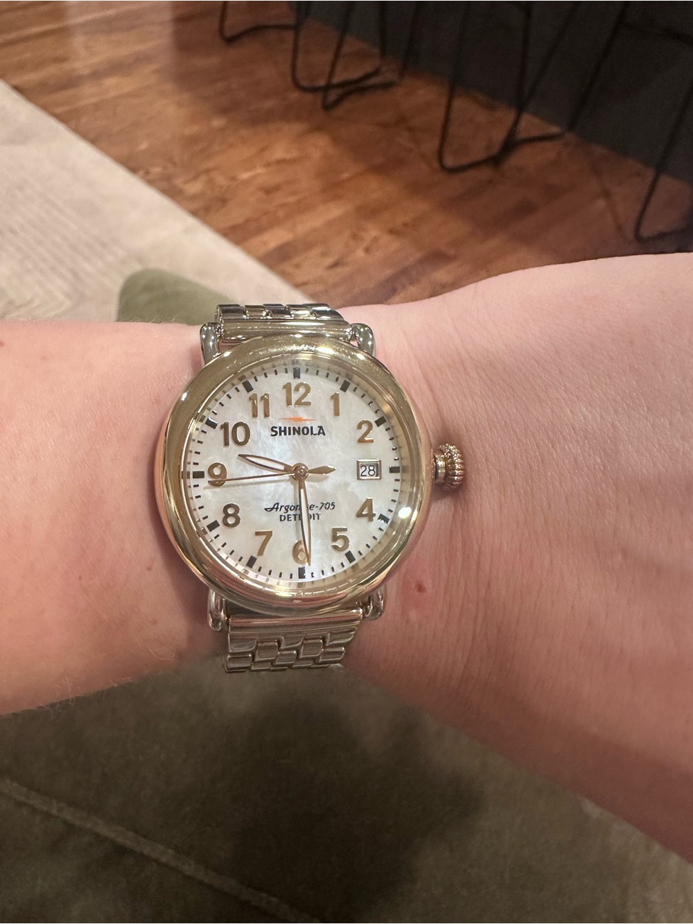Shinola Mother of Pearl Runwell Watch